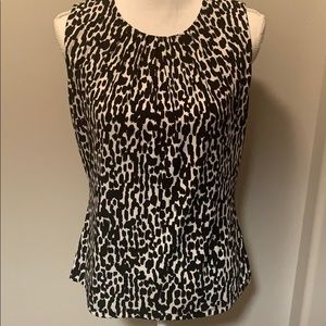 Calvin Klein pleated sleeveless blouse